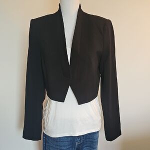 White House Black Market Black Cropped Blazer